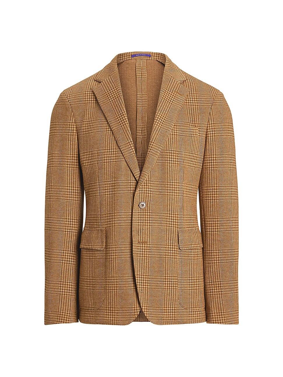 Mens Hadley Hand-Tailored Plaid Jersey Jacket Product Image