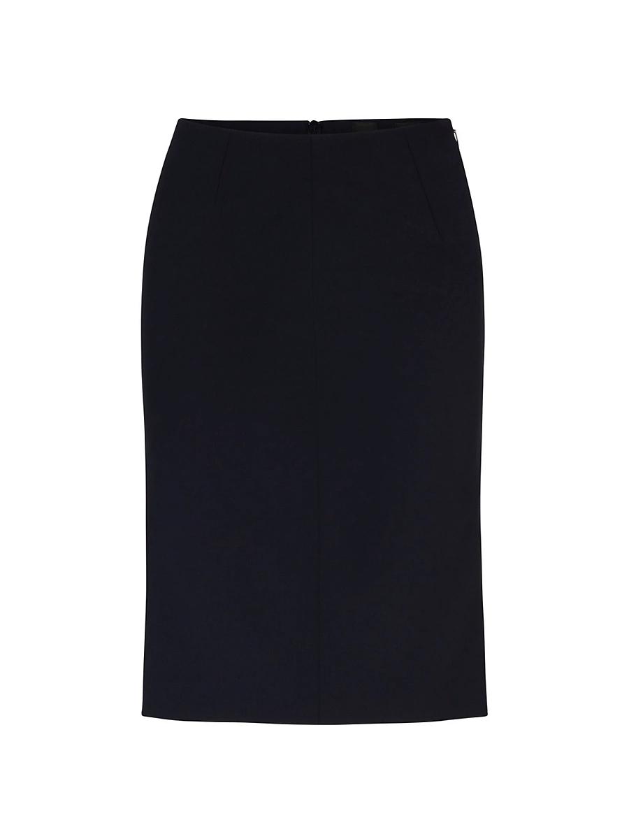 Womens Slim-Fit Pencil Skirt In Virgin Wool Product Image