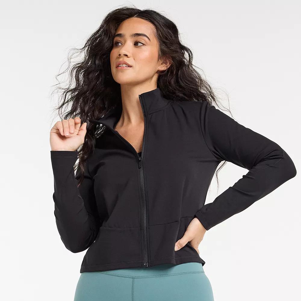 Women's FLX Affirmation Long Sleeve Full Zip Jacket, Size: XL, Mineral Black Product Image