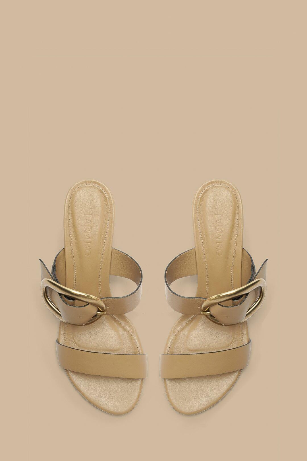 Mocha Buckle Wedge Sandal Product Image