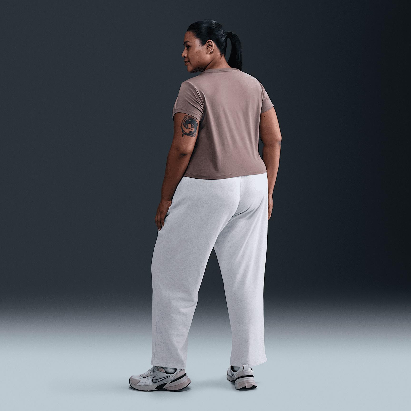 Women's Nike Sportswear Chill Terry Mid-Rise French Terry Open-Hem Sweatpants (Plus Size) Product Image