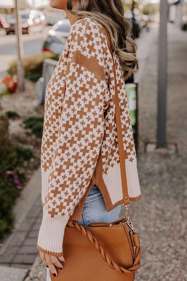 Chalet Chic Knit Sweater in Camel Product Image