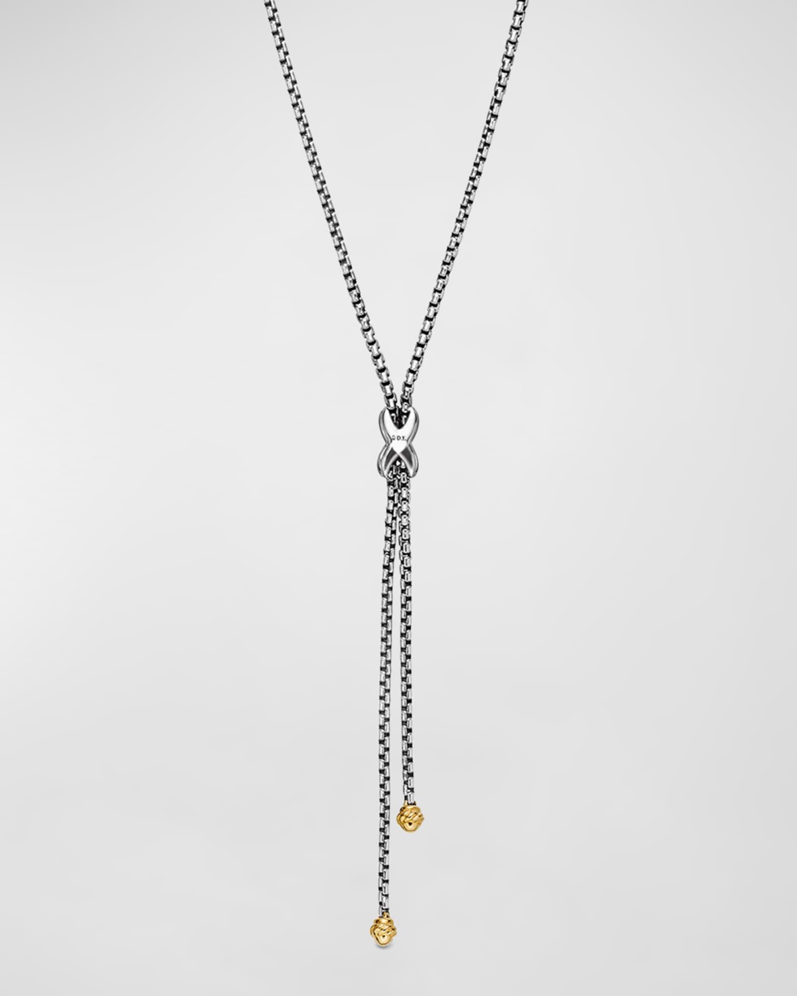 DY Mercer Triple Ring Earrings in Silver with 18K Gold, 35mm Product Image