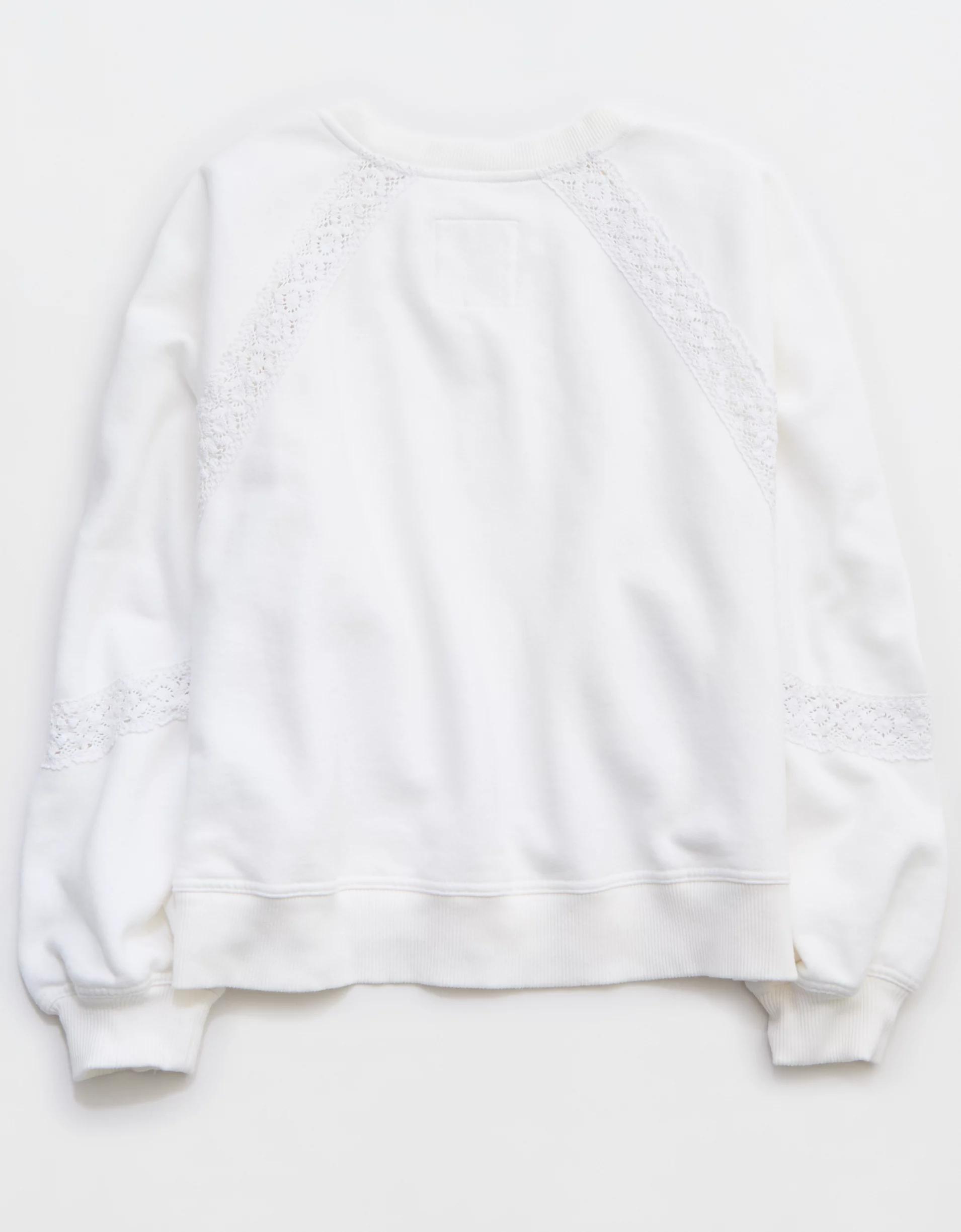 Aerie Hey Crochet Sweatshirt Product Image