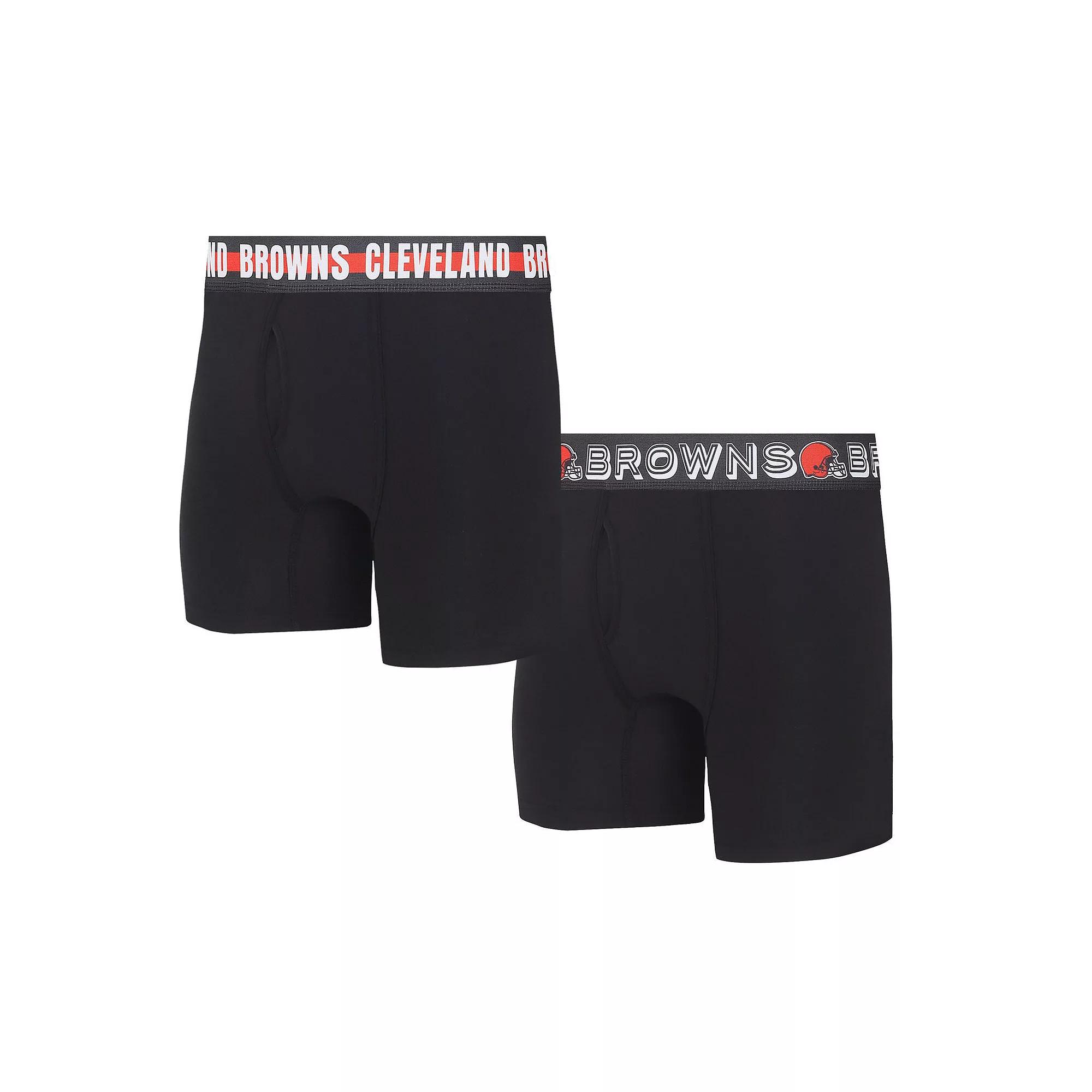 Men's Concepts Sport Cleveland Browns Gauge Knit Boxer Brief Two-Pack,  Product Image