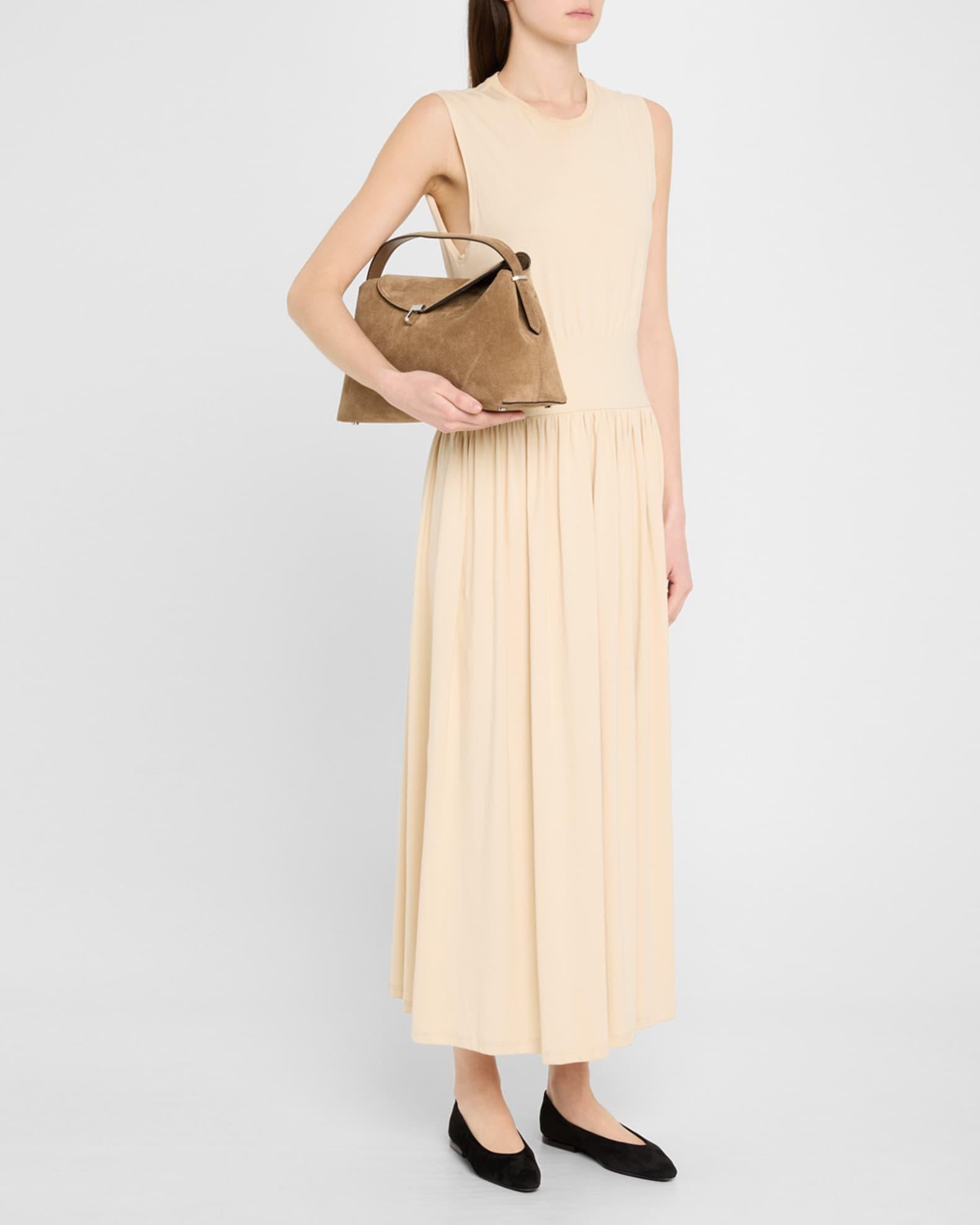 T Lock Suede Top-Handle Bag Product Image