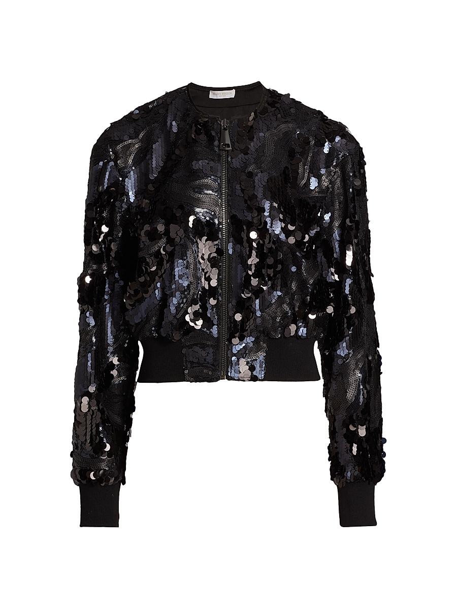 Womens Mariana Sequined Zip-Up Jacket Product Image
