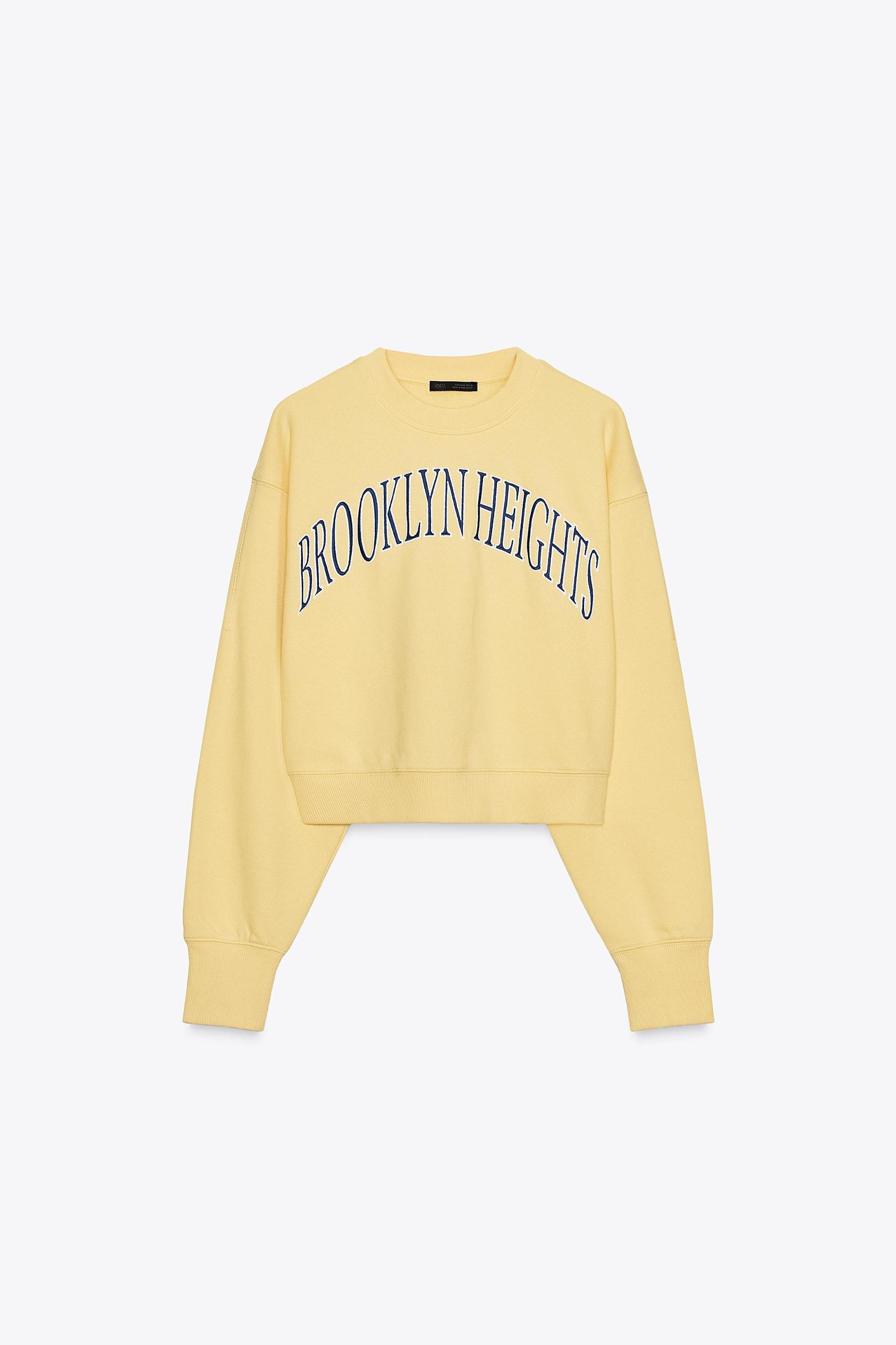EMBROIDERED TEXT PLUSH SWEATSHIRT Product Image