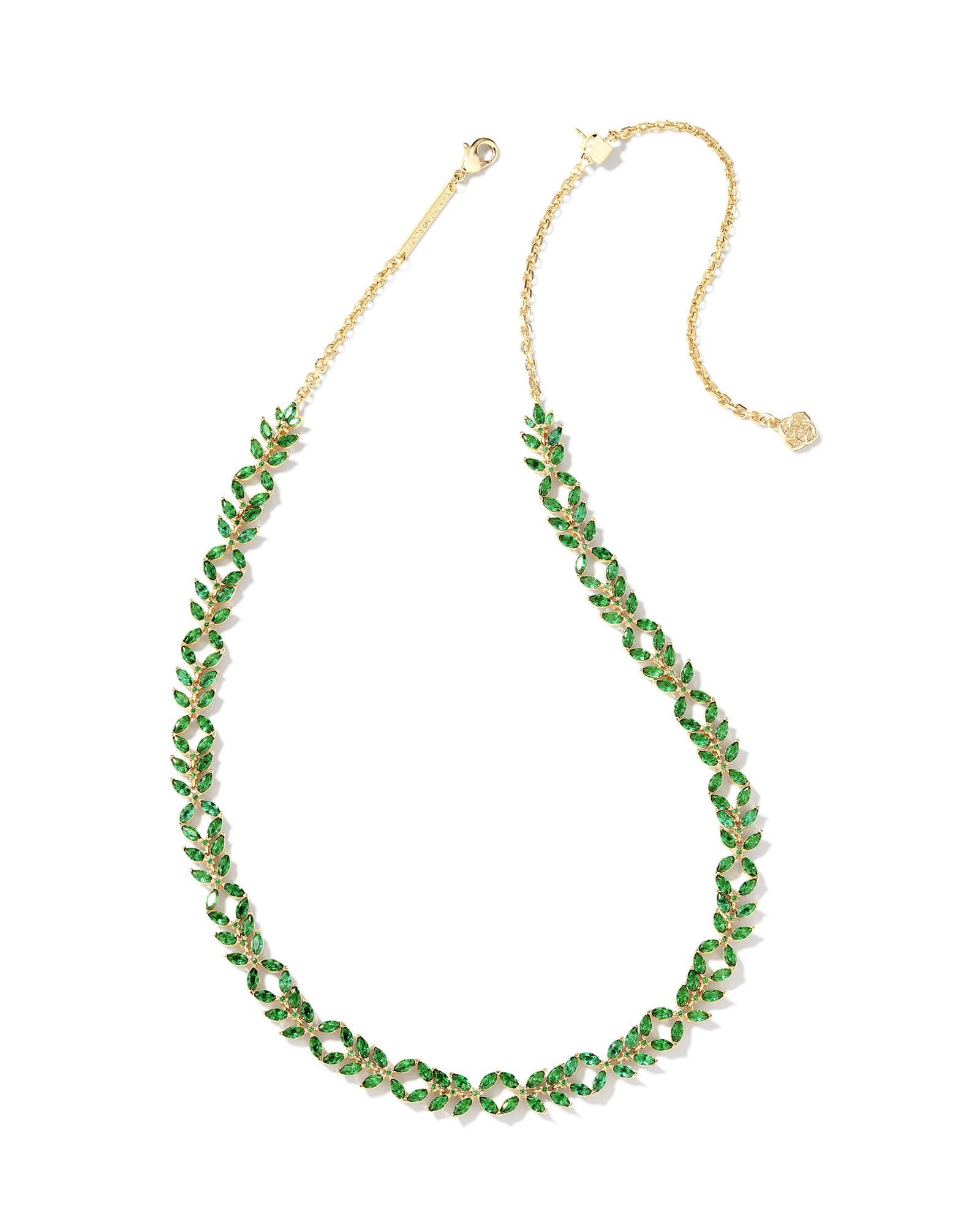Rosalie Gold Tennis Necklace in White CZ Product Image