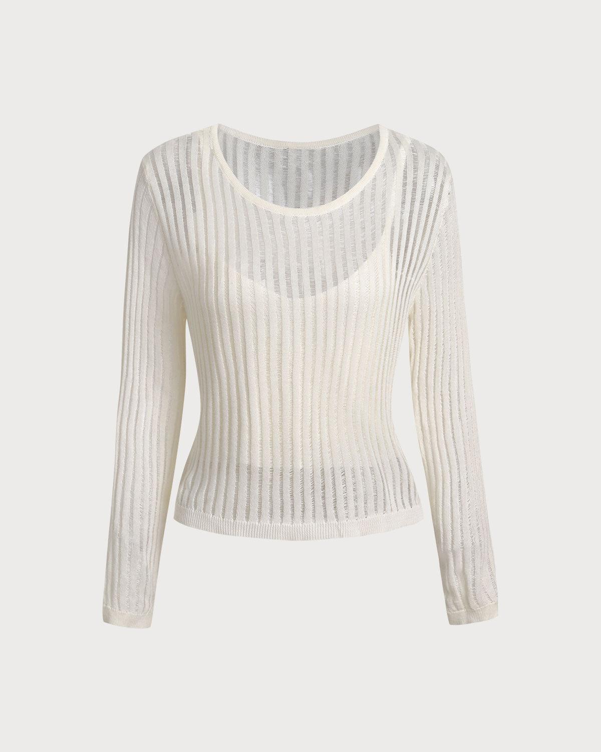 Beige Textured Pullover Two-Piece Set Product Image