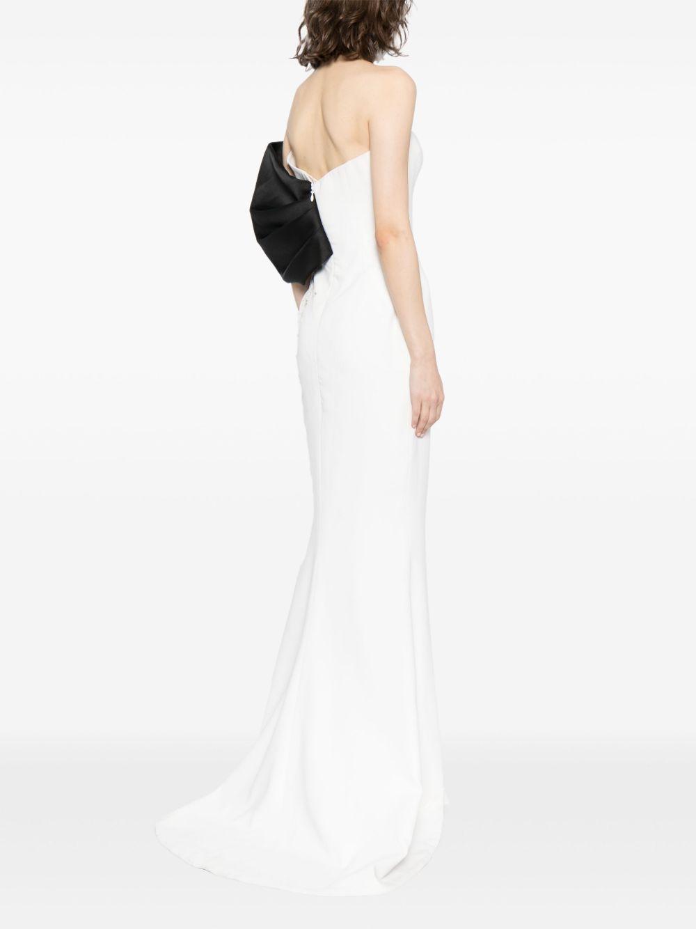 one-shoulder embroidered gown Product Image