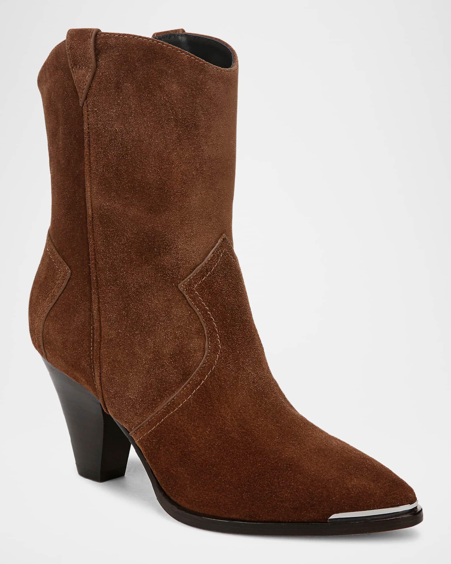 Cody Suede Western Ankle Boots Product Image