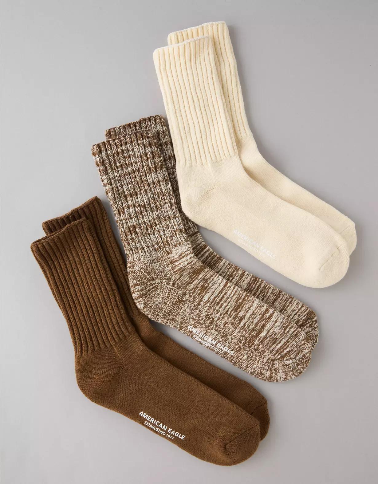 AE Retro Crew Socks 3-Pack Product Image