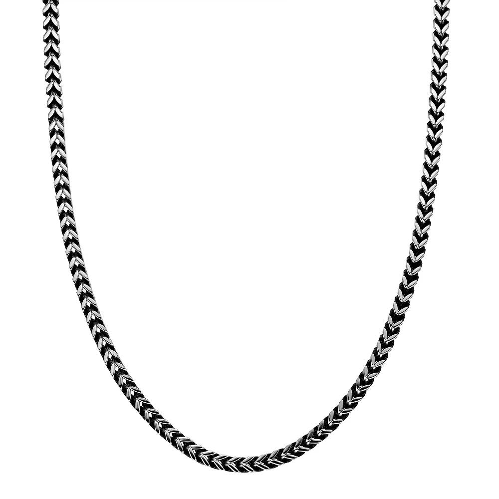 Men's LYNX Stainless Steel Foxtail Chain Necklace, Size: 30" Product Image