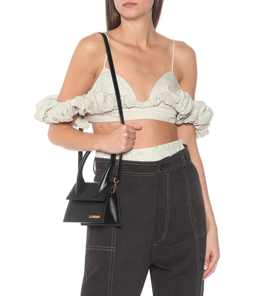 JACQUEMUS Small Handle And Removable Shoulder Strap In Black Product Image