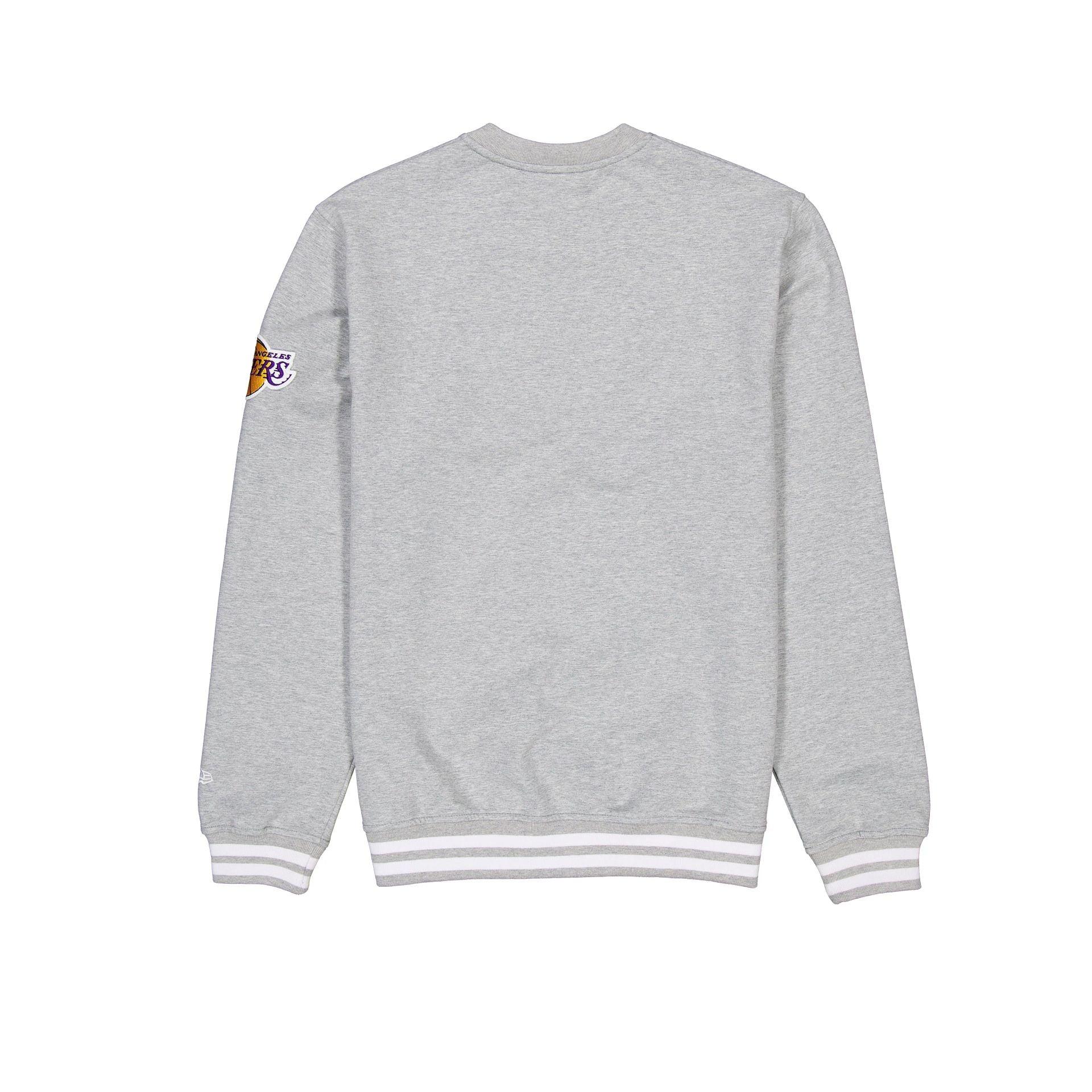 Los Angeles Lakers Gray Logo Select Crewneck Male Product Image