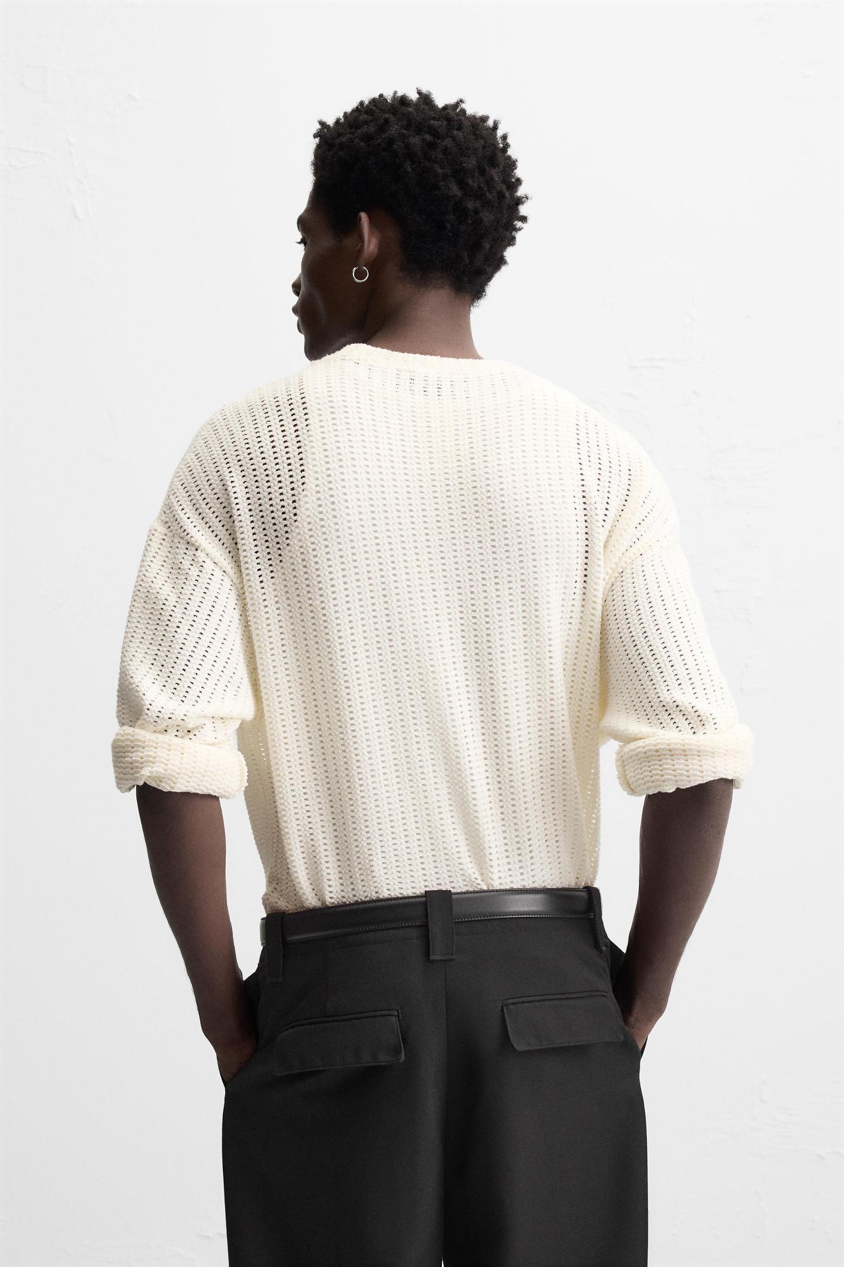 TEXTURED TEXT SWEATSHIRT Product Image