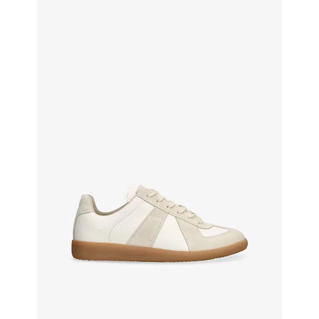 MAISON MARGIELA Bicolor Leather Replica Sneakers In White Product Image