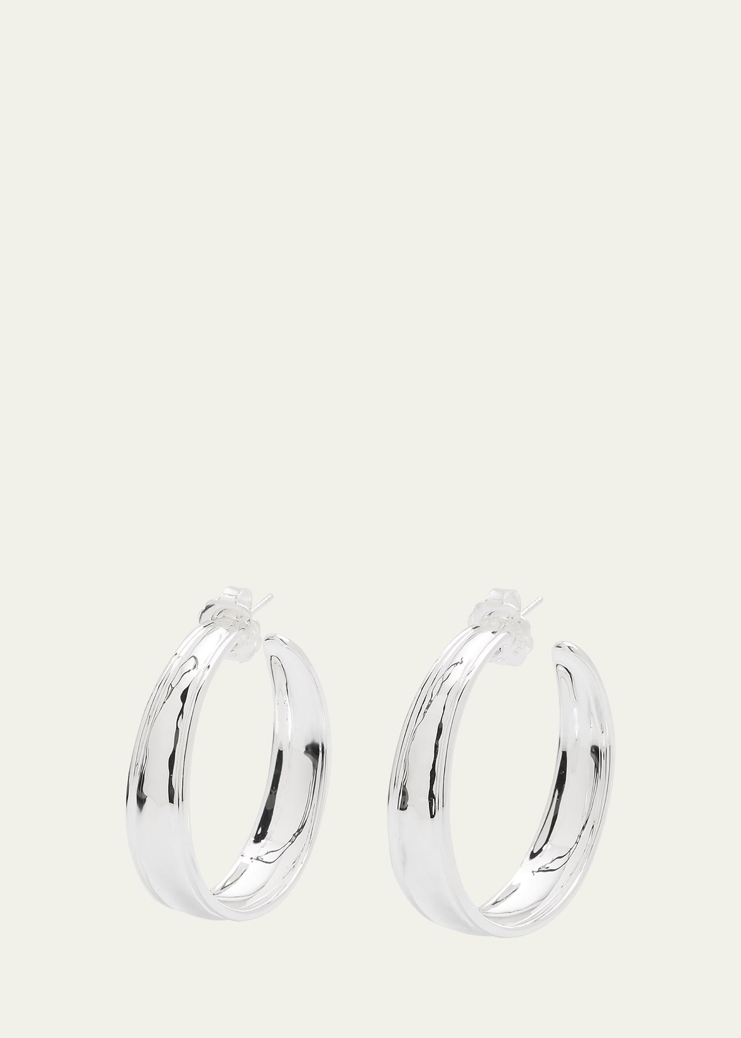 Goddess Hoop Earrings in Sterling Silver Product Image