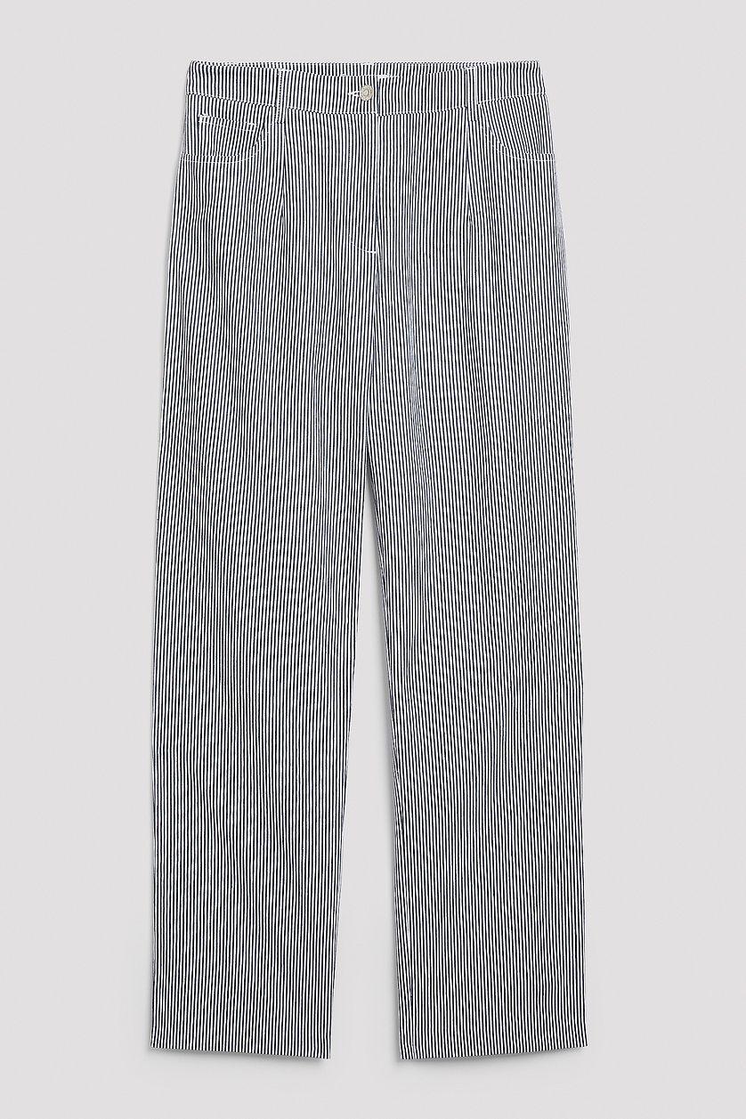 Heavy Mid Waist Stirped Pants Product Image