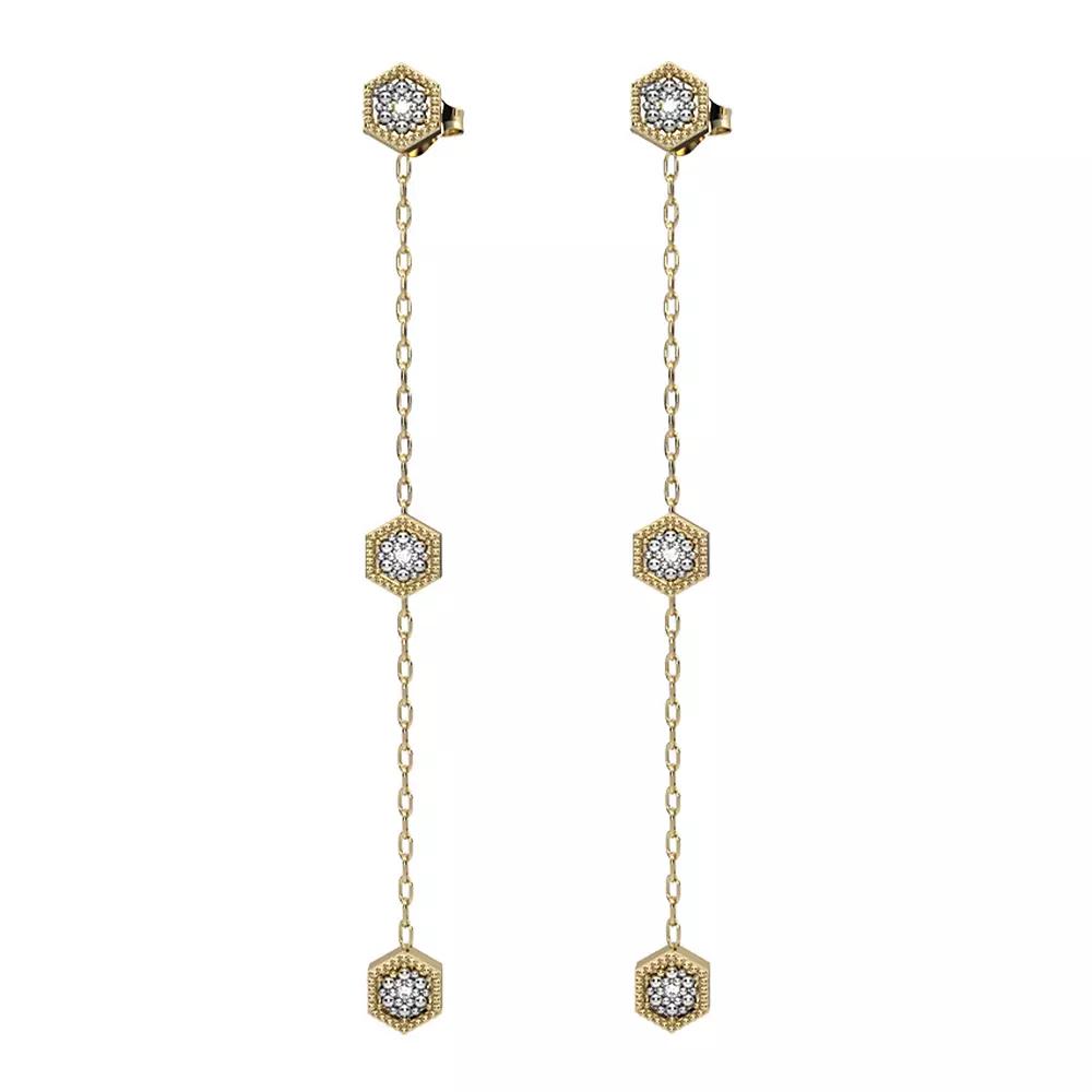 10k Gold Diamond Accent Drop Earrings, Women's Product Image