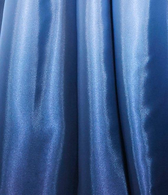 Ignite Evenings Petite Size Boat Neck Ombre Satin Bow Sleeveless Gown Product Image