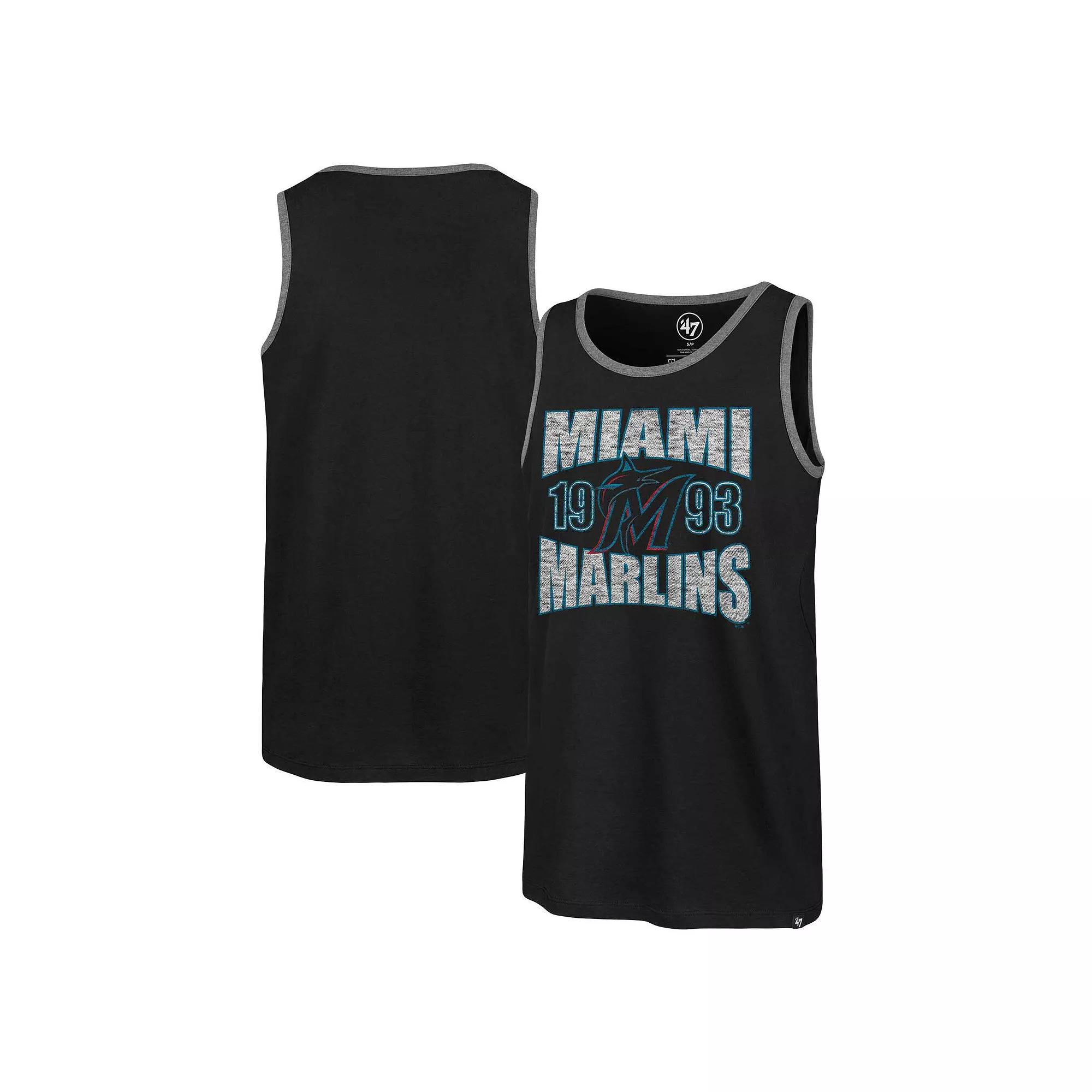 Men's '47 Black Miami Marlins Upload Franklin Tank Top, Size: XL Product Image