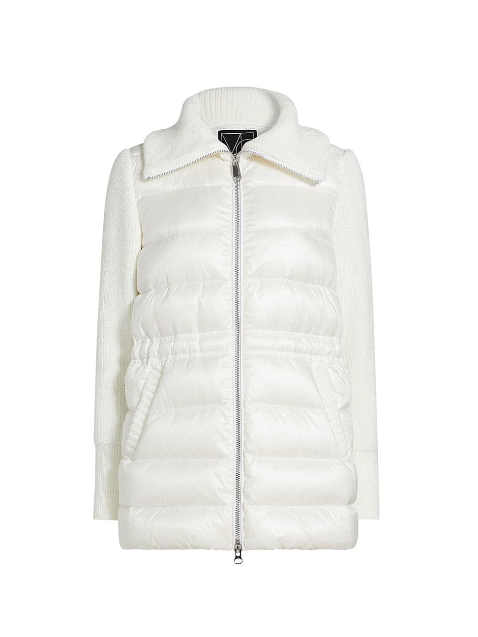 Womens Mac Mixed-Media Down Coat Product Image