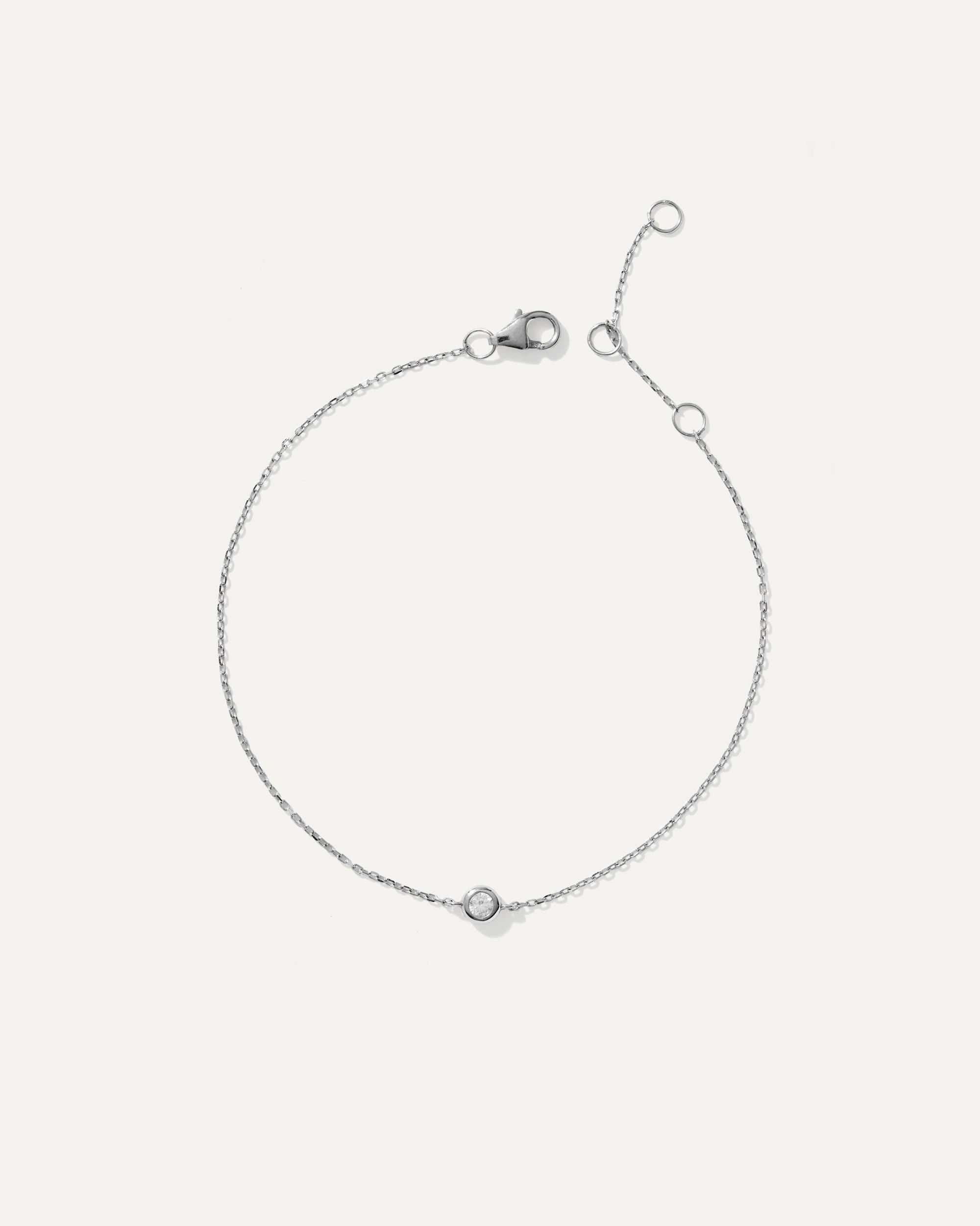 Quince | Women's 14K Gold Diamond Solitaire Bezel Bracelet Product Image