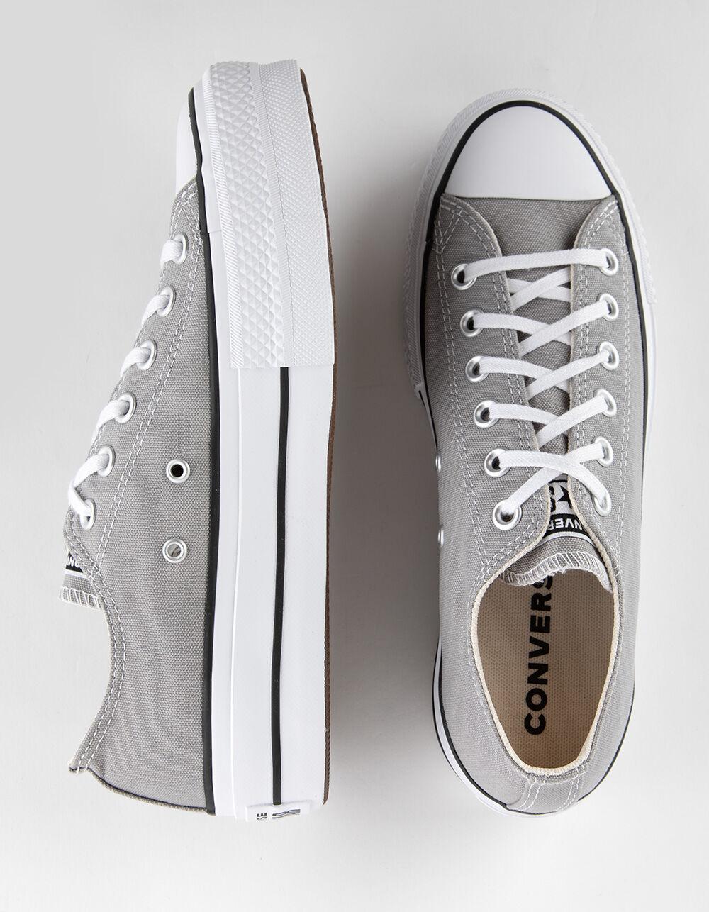 CONVERSE Chuck Taylor All Star Lift Platform Womens Low Top Shoes - GRAY Product Image