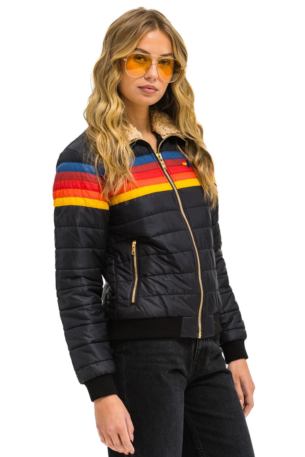 5 STRIPE JACKET -  BLACK Female Product Image