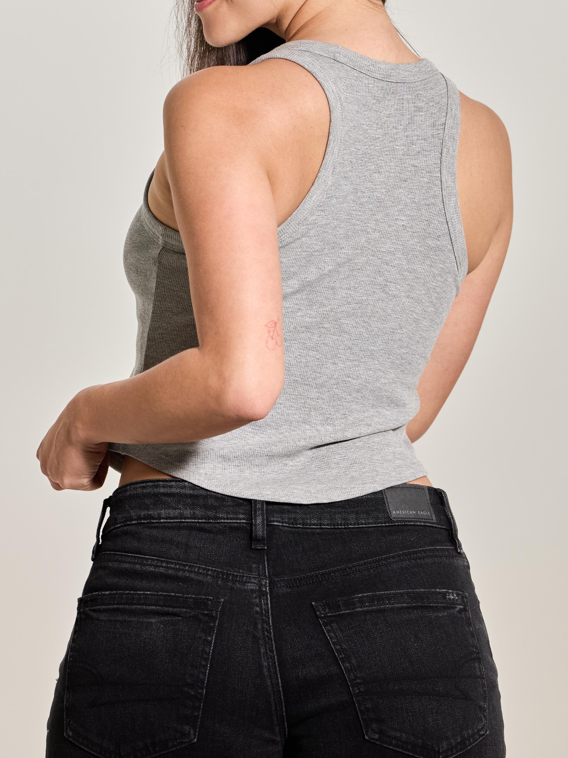 Curve Hem Cotton High Neck Product Image