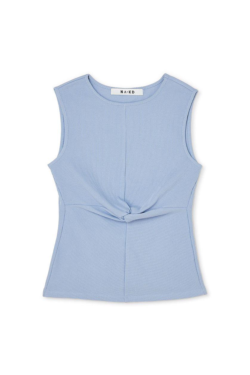 Ribbed Front Twist Top Product Image