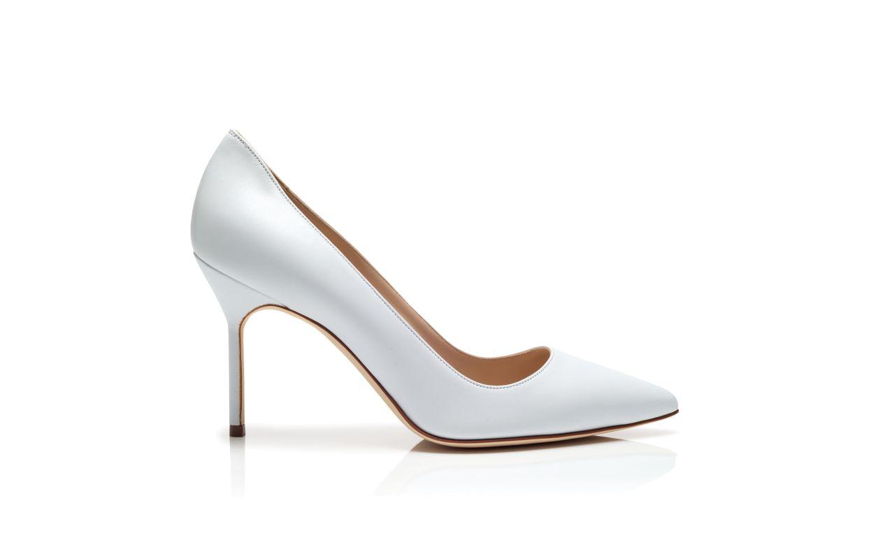 BB 90 White Nappa Leather Pointed Toe Pumps Product Image