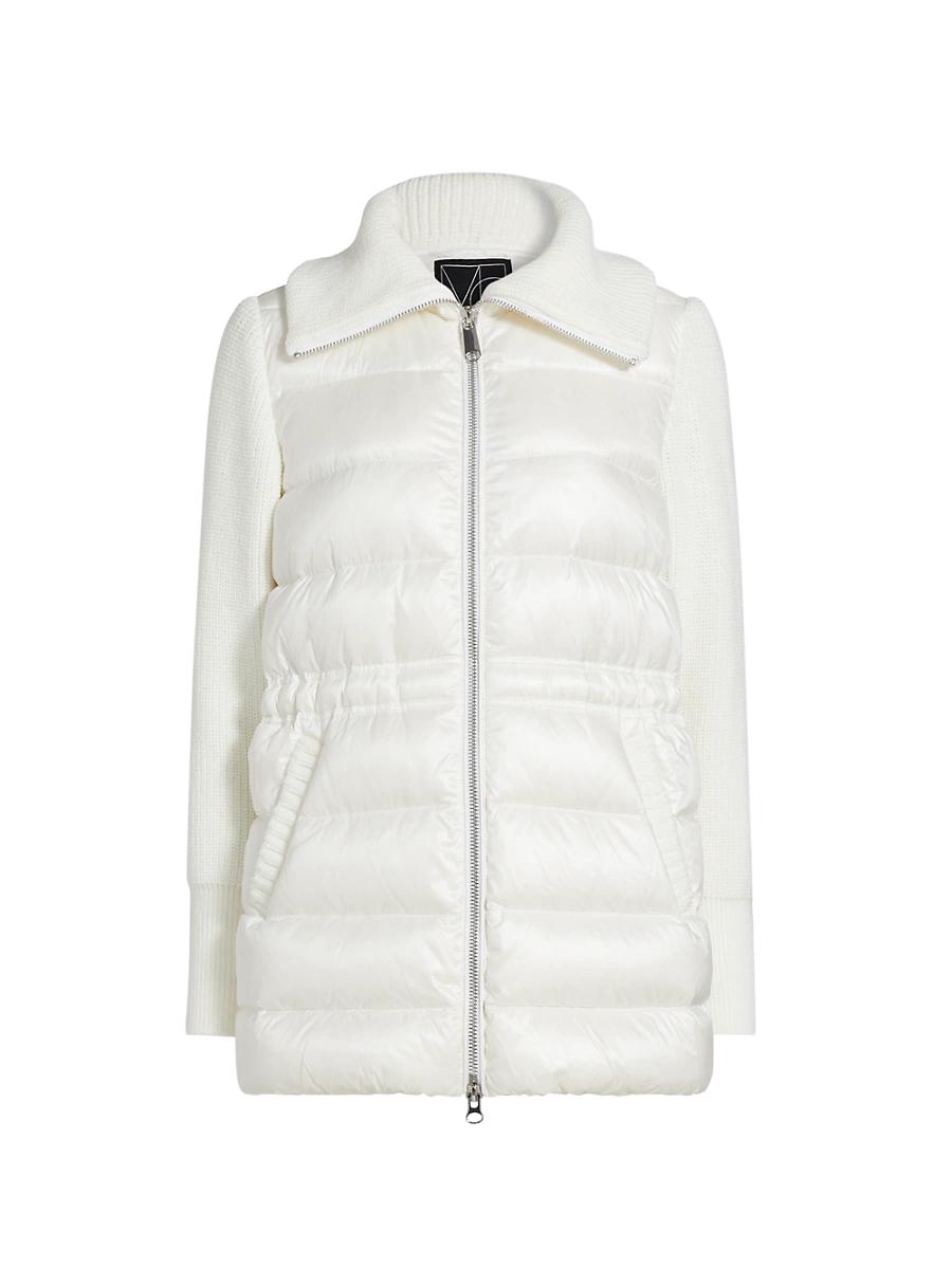 Womens Mac Mixed-Media Down Coat Product Image