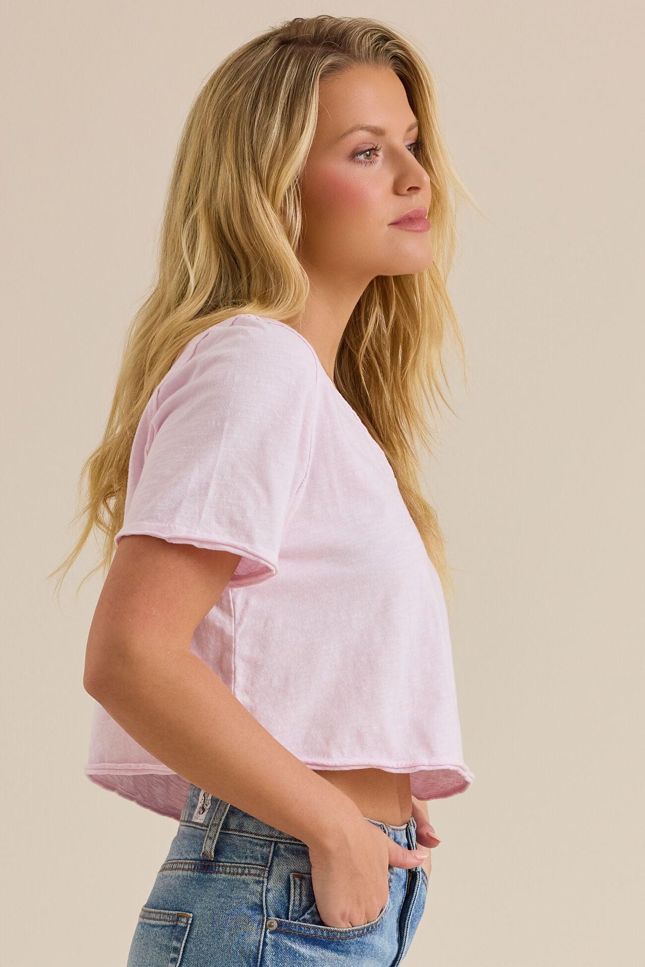 Vera Cropped Lace Tee Product Image