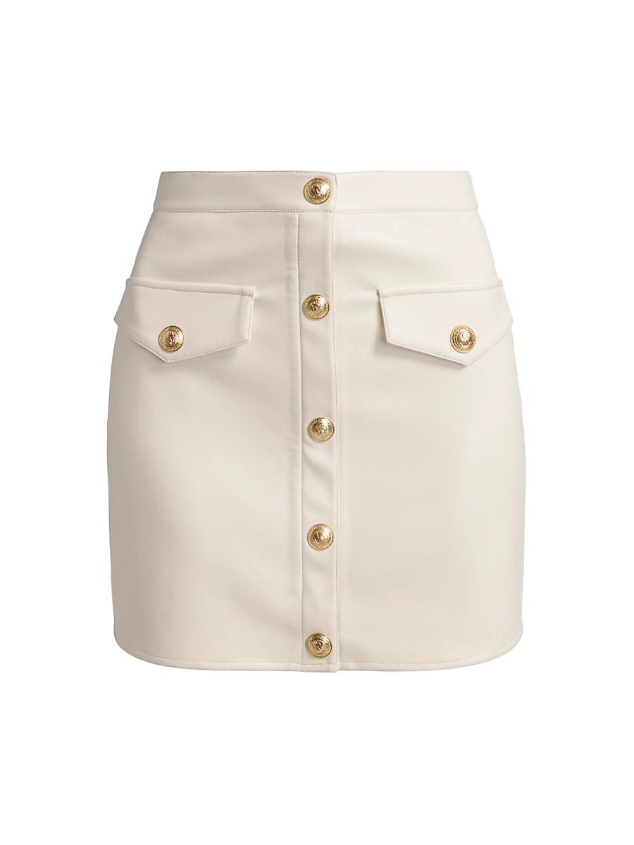 Womens Truman Faux Leather Miniskirt Product Image