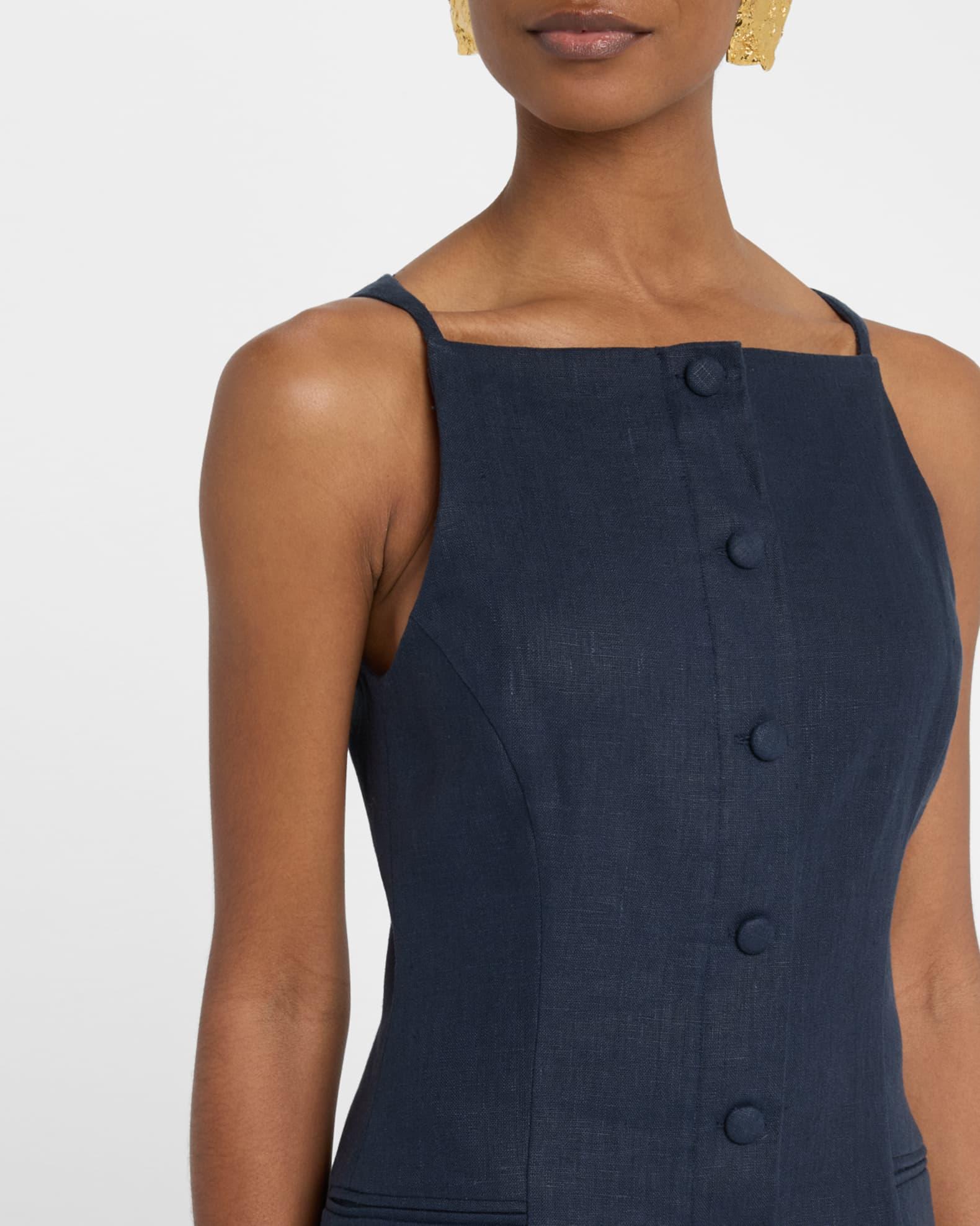 Ambra Button-Front Mini Dress Product Image