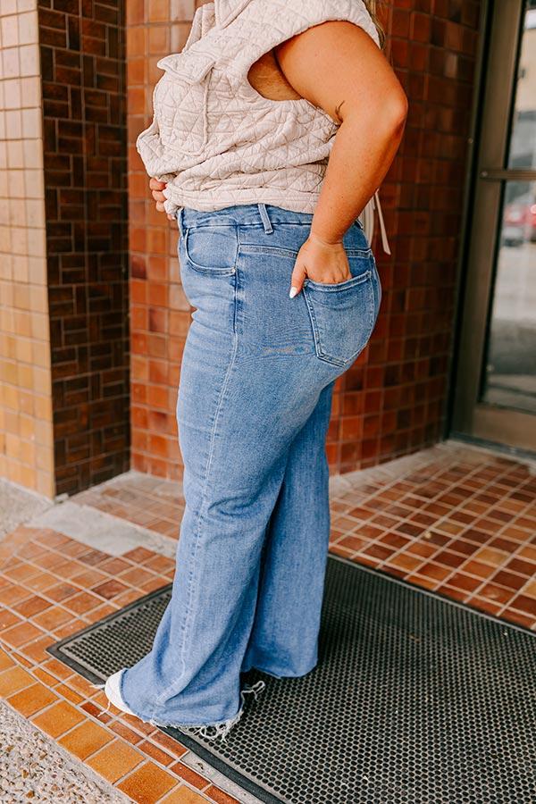 RISEN Addison High Waist Wide Leg Jean Curves Product Image