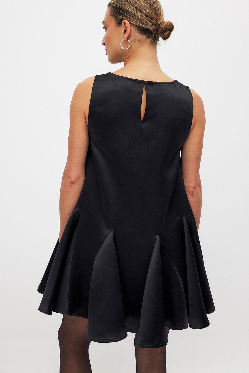 Satin Volume Mini Dress Product Image