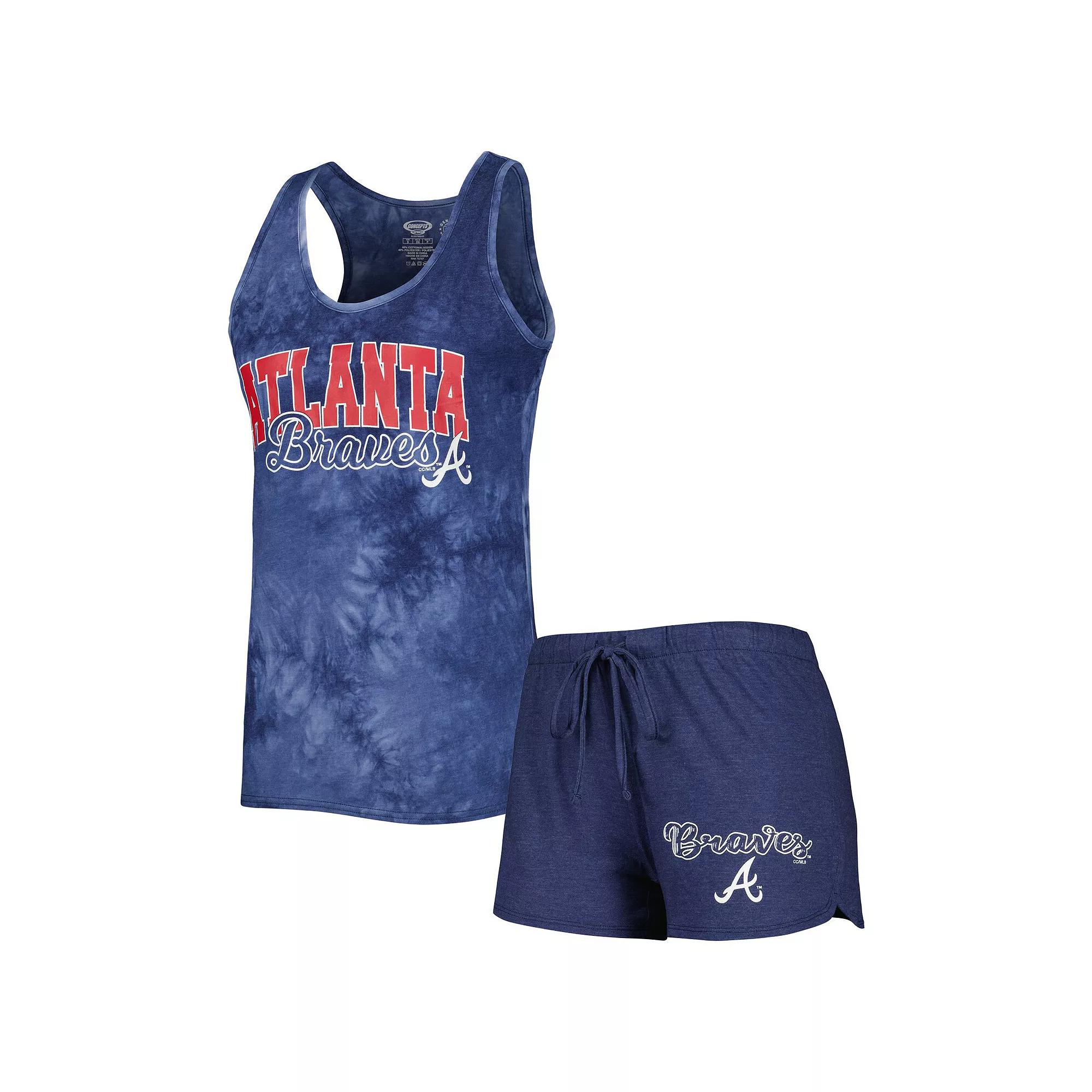 Womens Concepts Sport Atlanta Braves Billboard Racerback Tank Top & Shorts Sleep Set Blue Product Image