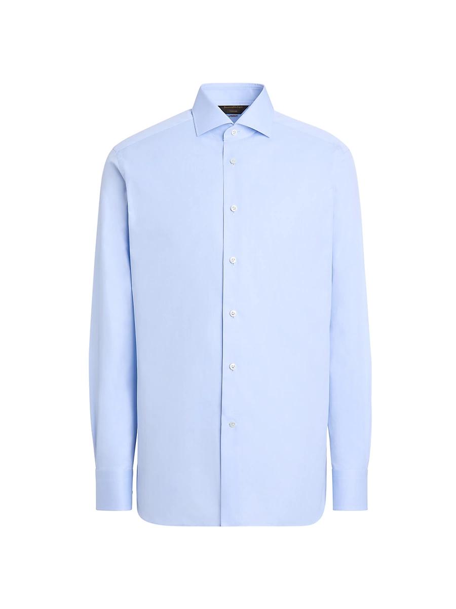 Mens Sea Island Cotton Long-Sleeve Tailoring Shirt Product Image