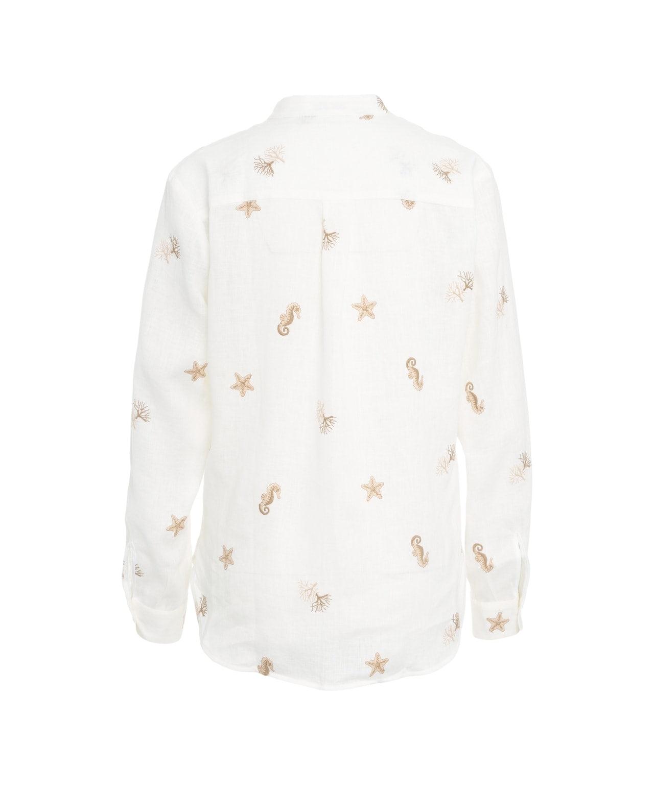 Linen blouse with embroidery Product Image