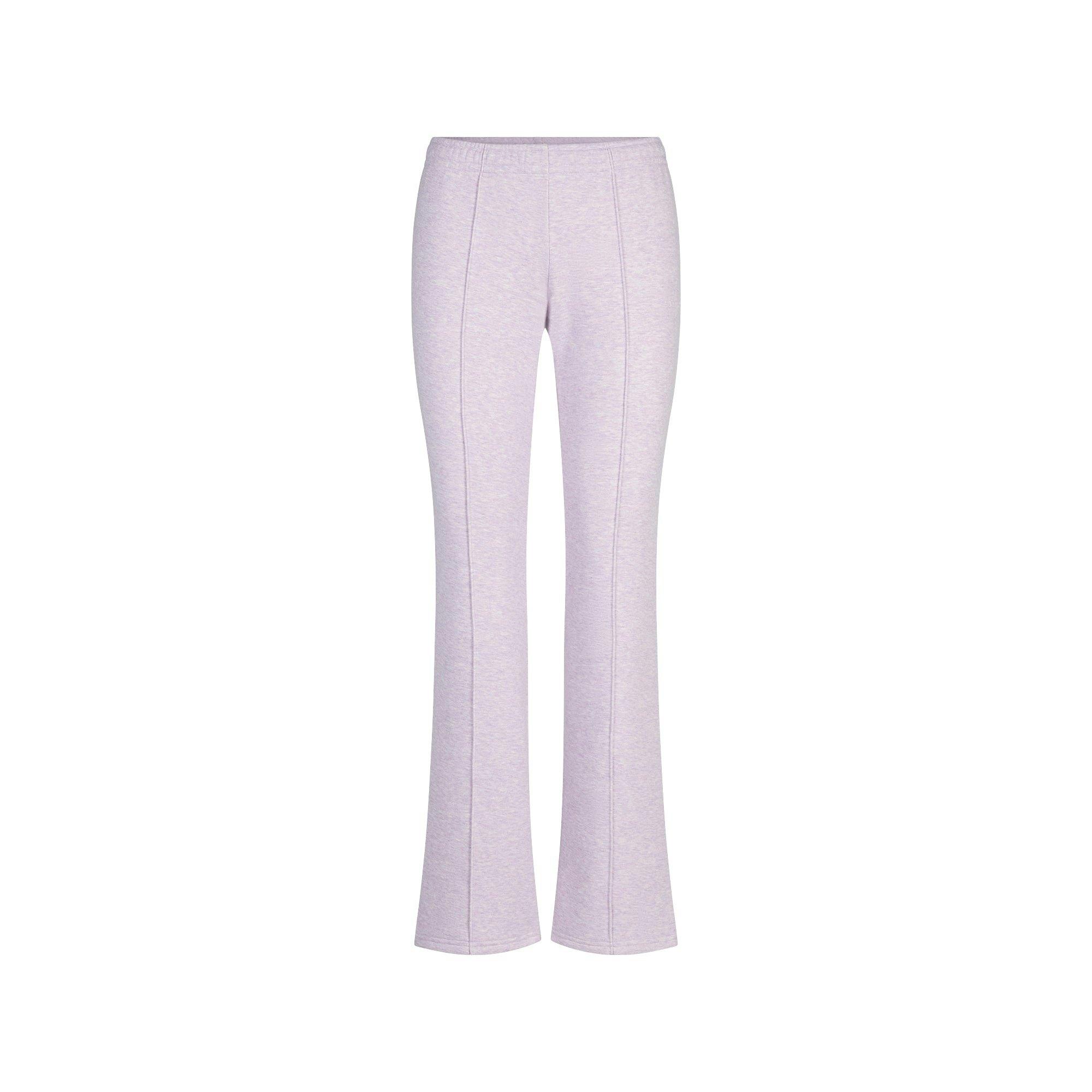 COTTON FLEECE LOW RISE SLIM PANT | PURPLE HEATHER Product Image