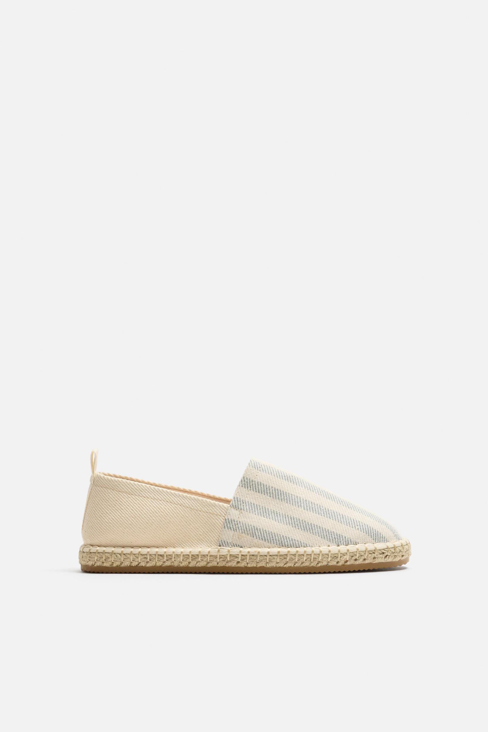 STRIPED FABRIC ESPADRILLES Product Image