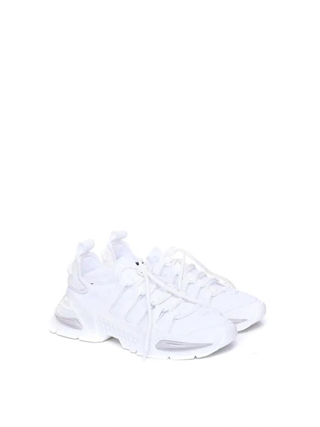 DOLCE & GABBANA White Sneakers With Modern Silhouette And Unique Lacing System Product Image