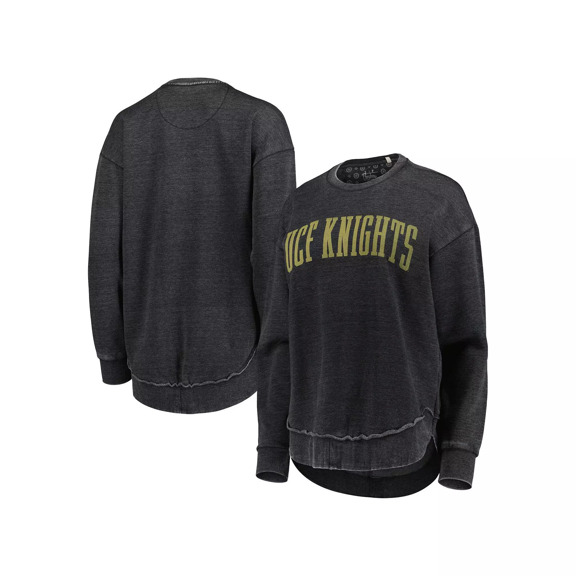 Women's Pressbox Black UCF Knights Vintage Wash Pullover Sweatshirt,  Product Image