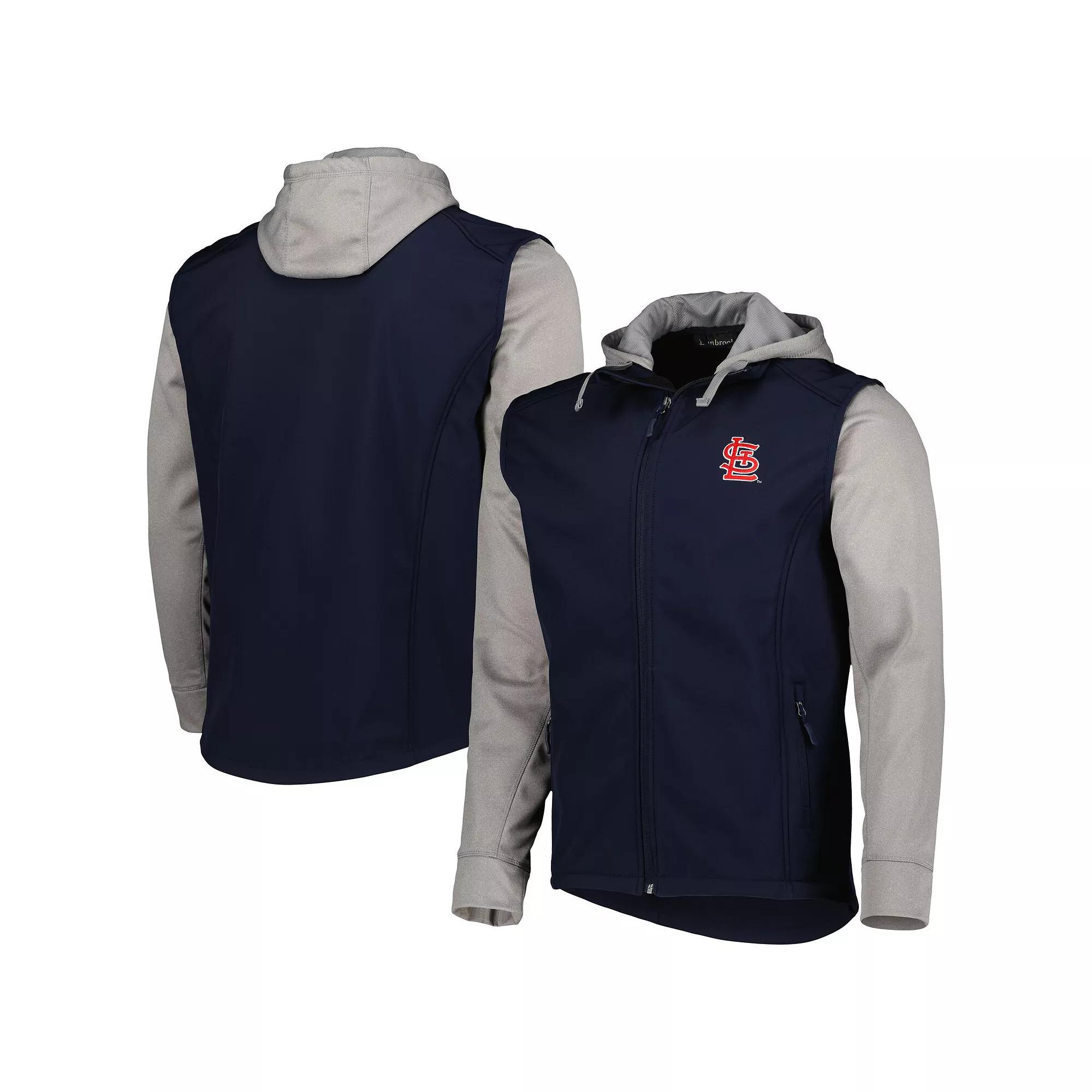 Men's Dunbrooke Navy/Heather Gray St. Louis Cardinals Alpha Full-Zip Jacket, Size: Large, Blue Product Image