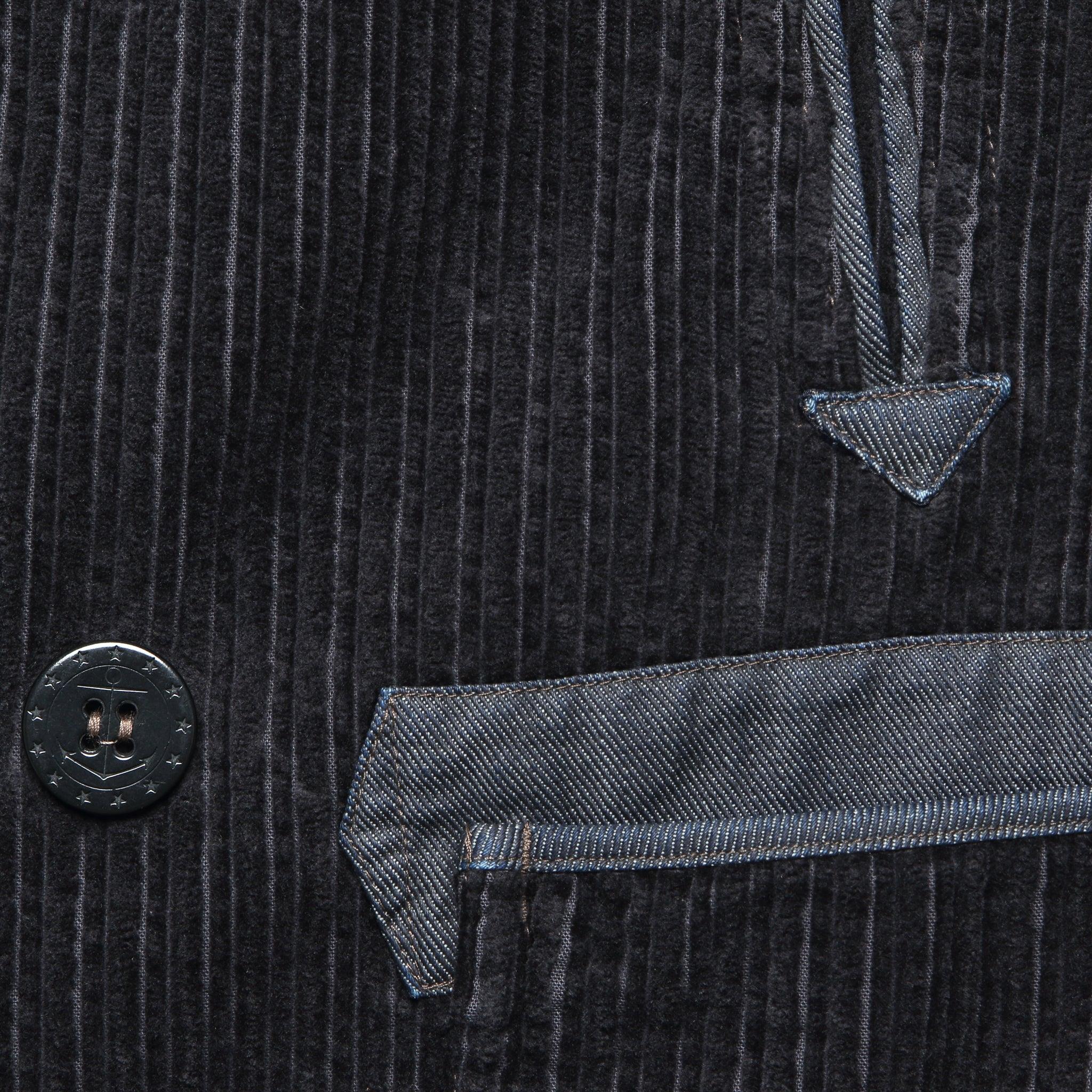 Corduroy Port Peacoat - Navy Product Image