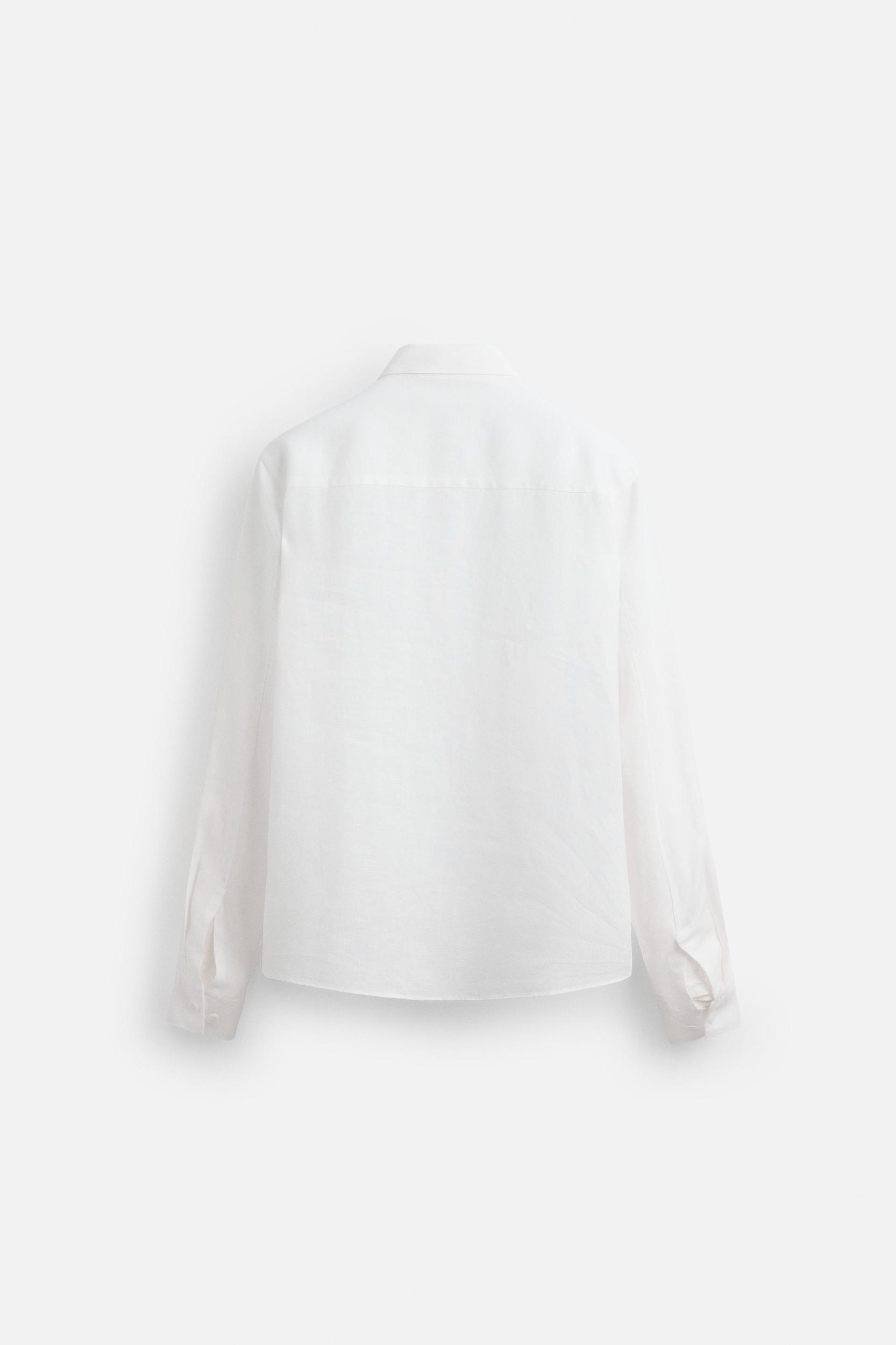 100% LINEN OVERSHIRT Product Image